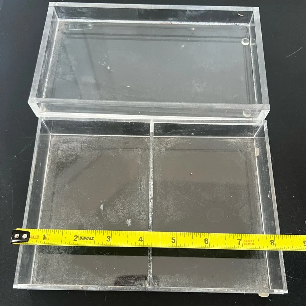 Clear Acrylic Set of Two Organizer Trays